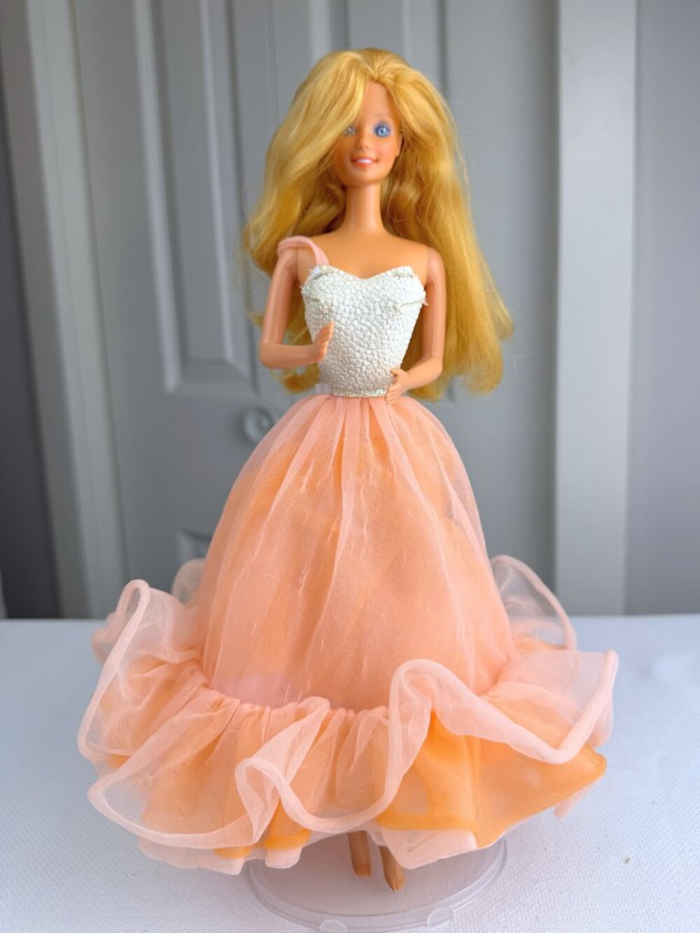 1984 Vintage Peaches 'n Cream Barbie with Dress Mattel